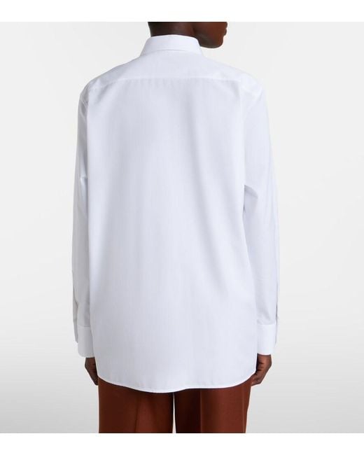 Saint Laurent White Cotton Poplin Shirt