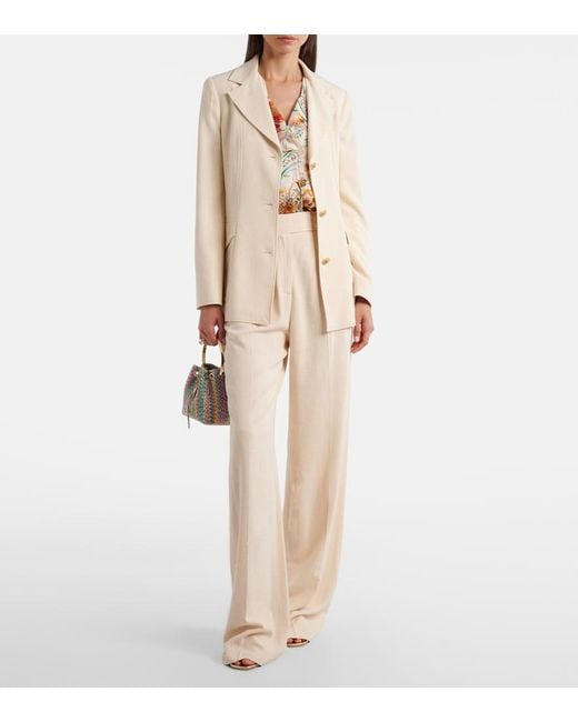 Jimmy Choo White Bon Bon Small Raffia-Effect Bucket Bag