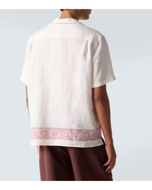 Orlebar Brown Hemd Maitan Aus Leinen in White für Herren