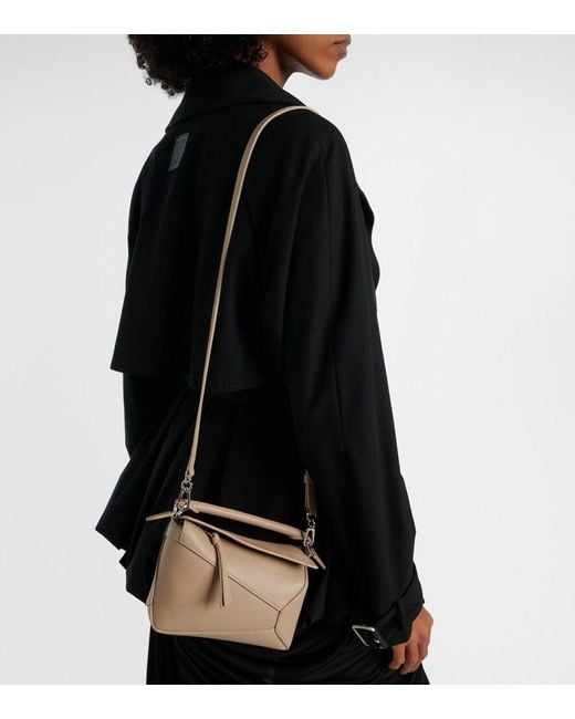 Loewe Metallic Puzzle Edge Mini Leather Top-Handle Bag