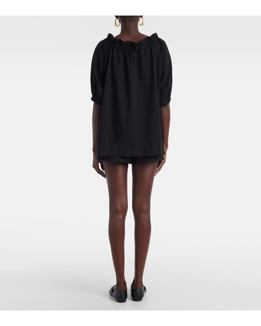 Patou Black Cotton Jersey Top