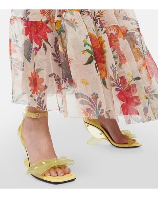 Zimmermann Metallic Jelly Bow 85 Pvc Wedge Sandals