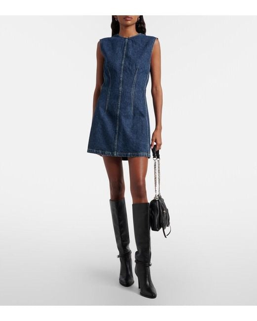 Agolde Blue Barton Denim Minidress