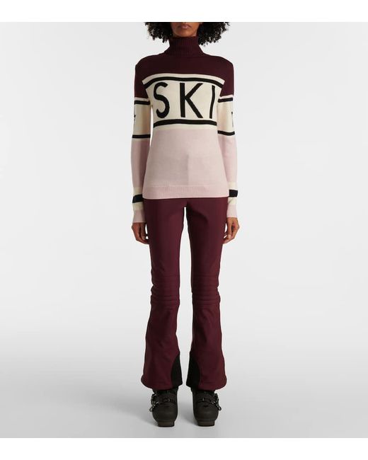 Perfect Moment Pink Skipullover Schild Aus Wolle
