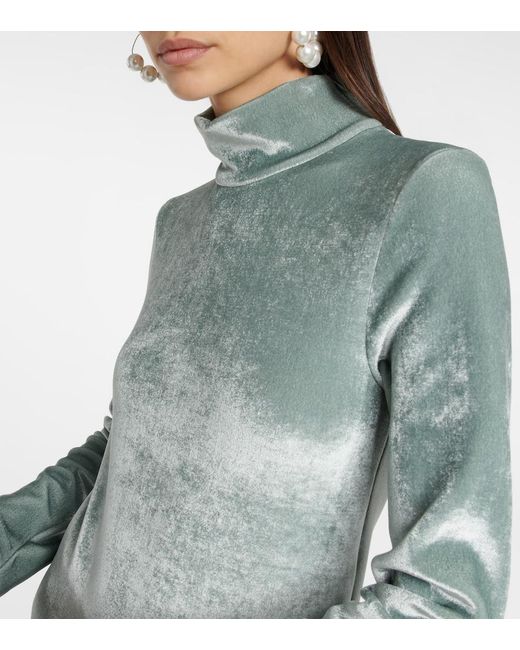 Jil Sander Green Turtleneck Top