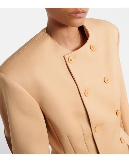 Wardrobe NYC Natural Rhw Double-Breasted Minidress