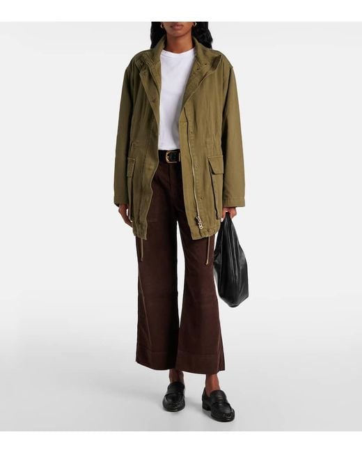 Pantalon Ample Vera En Velours Cotele Velvet en coloris Brown