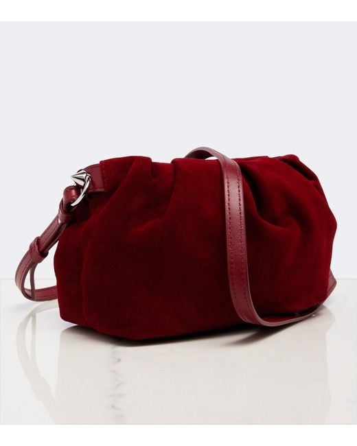 Christian Louboutin Red Eva Mini Suede Crossbody Bag