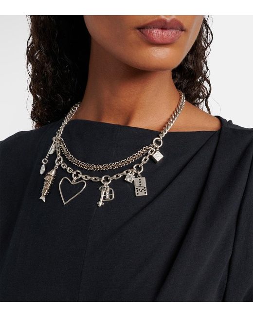 Collar De Cadena Adornado Isabel Marant de color Metallic