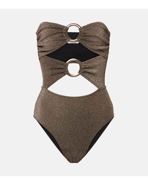 Alexandra Miro Brown Badeanzug Anya