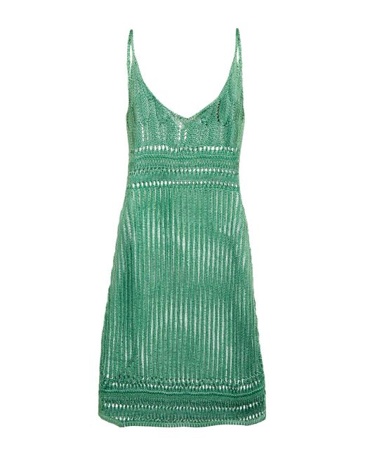 Paula's Ibiza vestido corto de croché Loewe de color Green