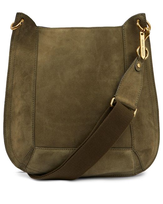 Isabel Marant Oskan Soft Suede Crossbody Bag in Khaki (Green) Lyst