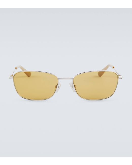 Bottega Veneta Metallic Rectangular Sunglasses for men