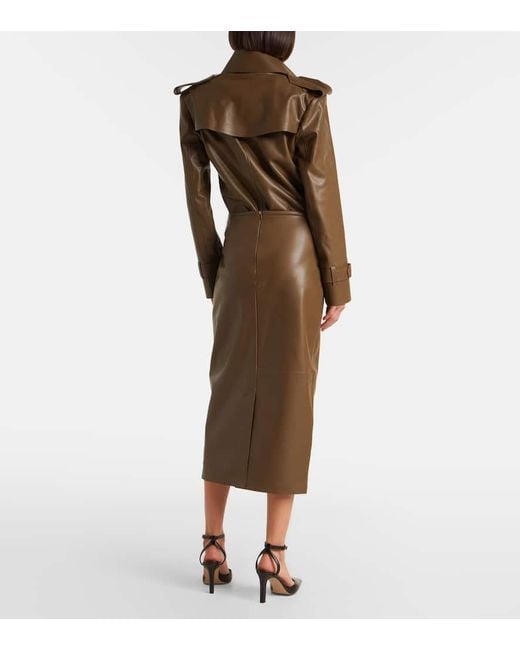 Jupe Midi A Taille Haute Norma Kamali en coloris Brown
