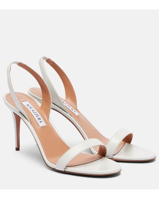 Aquazzura White Leather Sandals