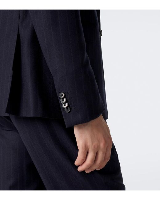 Zegna Blue Pinstripe Wool Suit for men
