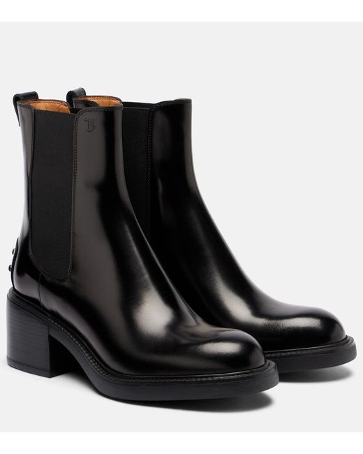 Tod's Black 60 Leather Chelsea Boots