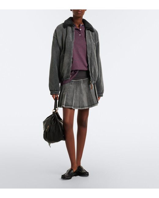 Miu Miu Black Rendez‑Vous Leather Top-Handle Bag