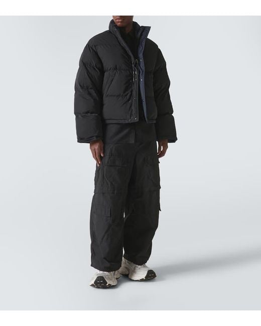 Balenciaga Black Loop Sports Icon Reversible Puffer Jacket for men