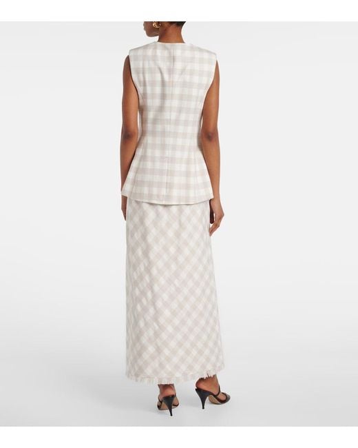 Jonathan Simkhai Natural Calliope Gingham Vest