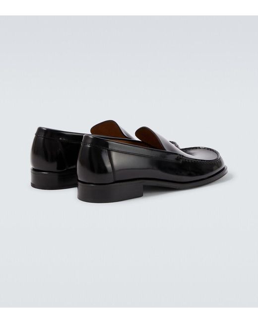 Lemaire Black Leather Loafers for men