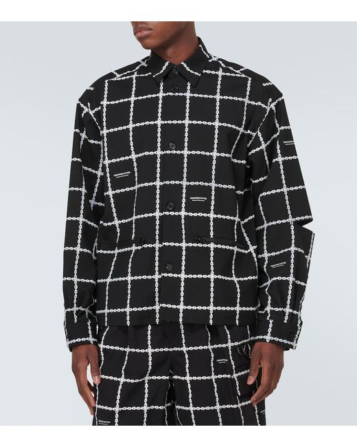 Undercover Black Printed Wool-Blend Jacket for men