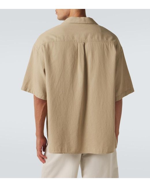 Loewe Natural Logo Embroidered Cotton Shirt for men
