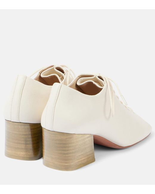Lemaire White Schnuerschuhe Souris 55 Aus Leder