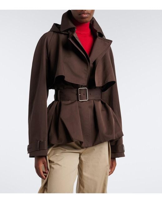 Loewe Brown Cotton And Silk Gabardine Jacket