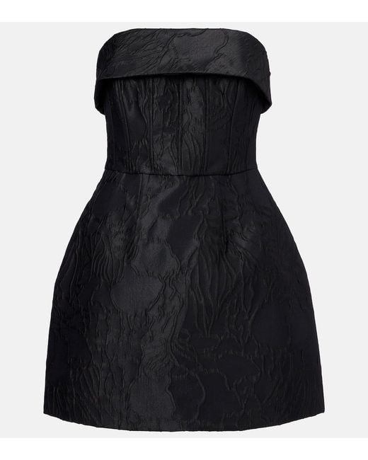 Rebecca Vallance Black Petra Jacquard Minidress