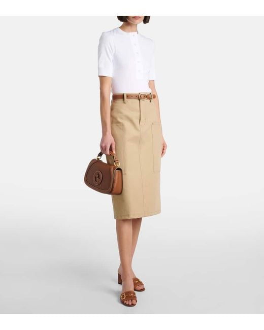 Mules En Cuir À Finitions En Daim Et À Mors De Cheval Alfa Gucci en coloris Brown