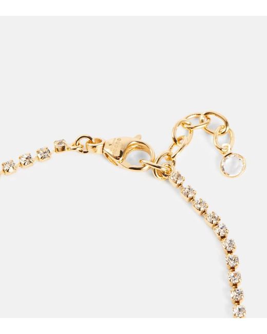Gucci White Blondie Crystal-embellished Bracelet