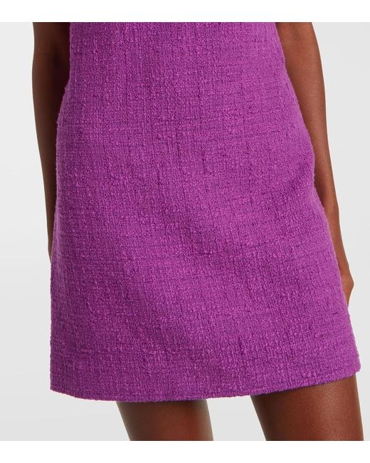 Dolce & Gabbana Purple Minikleid Aus Einem Baumwollgemisch
