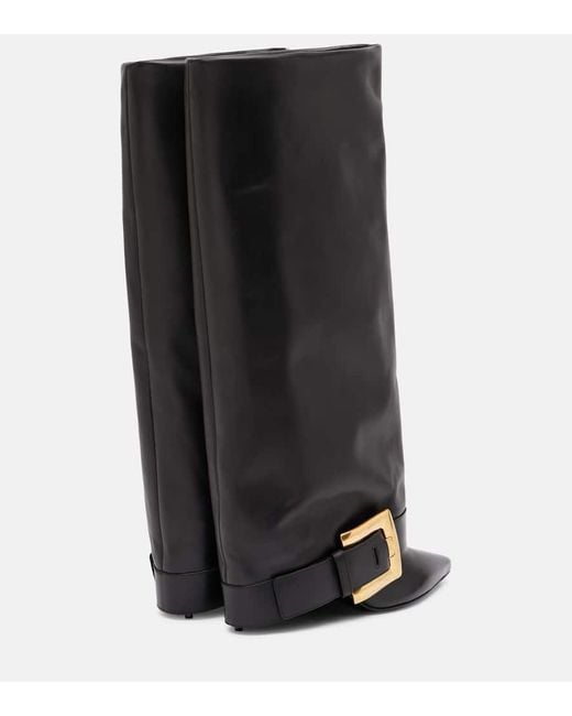 Balmain Black Stiefel Anthem Aus Leder
