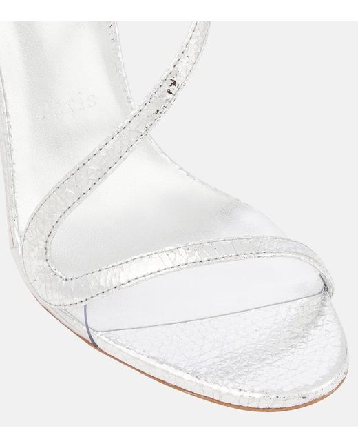 クリスチャンルブタン Rosalie 55mm メタリックレザーサンダル Christian Louboutin Rosalie Metallic Leather Sandals in