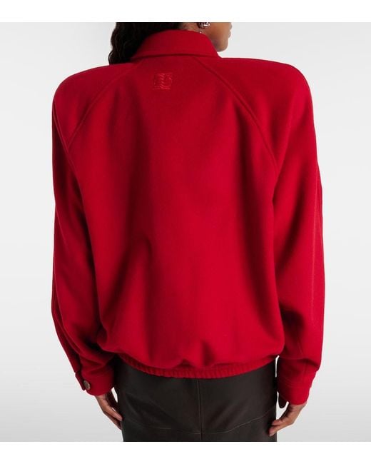 Magda Butrym Red Wool Bomber Jacket