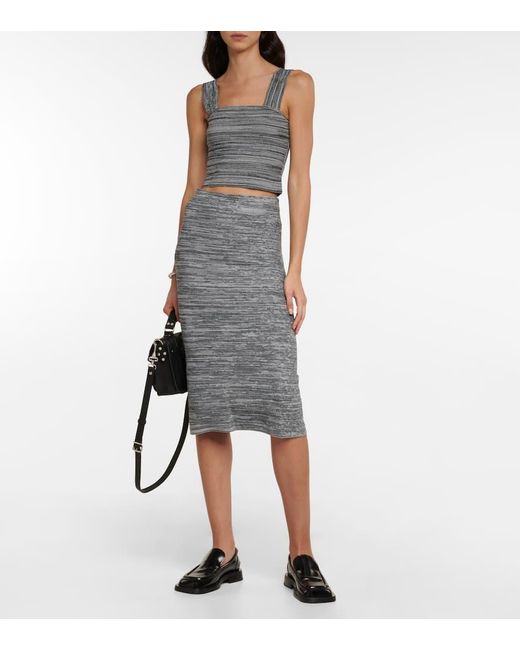 Top Raccourci Label Proenza Schouler en coloris Gray