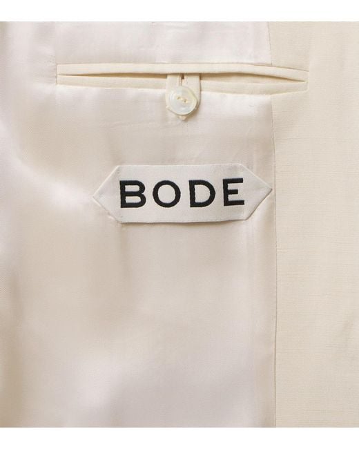 Bode Natural Single-Breasted Suit Jacket for men