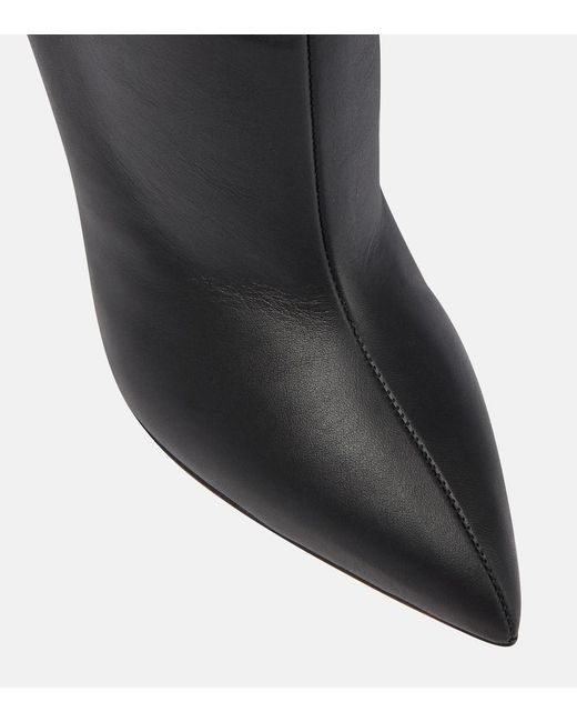 Paris Texas Black Fringed Leather Over-The-Knee Boots