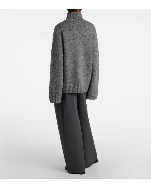 Pull A Col Roule En Laine Et Alpaga Melanges J.W. Anderson en coloris Gray