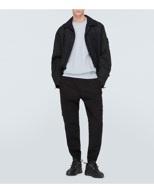 Giacca Trapuntata Compass di Stone Island in Black da Uomo