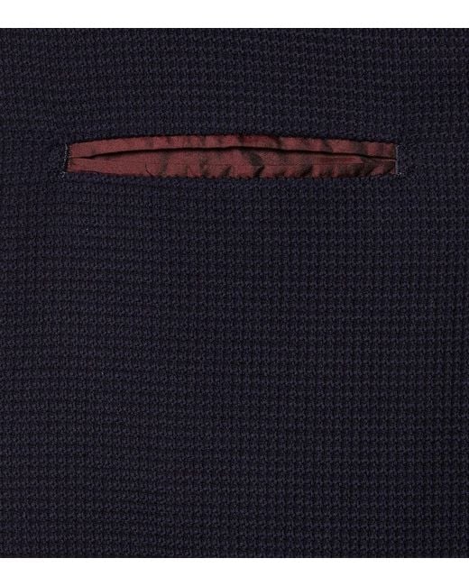 Rubinacci Blue Wool Blazer for men
