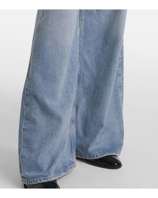 Citizens of Humanity Blue Paloma Mid-Rise Wide-Leg Jeans