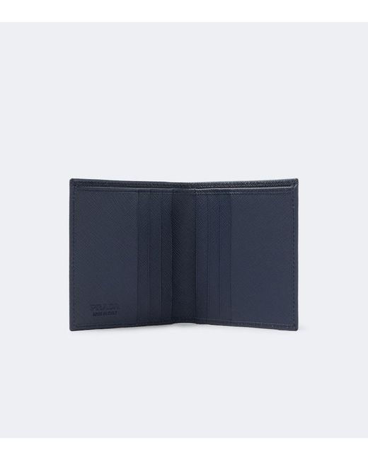 Prada Blue Saffiano Leather Wallet for men