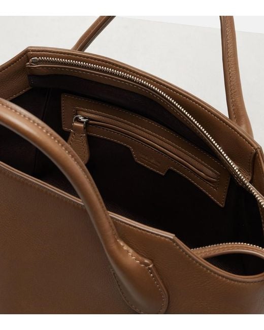 The Row Brown Terrasse Leather Top-Handle Bag