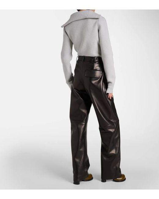 Pantaloni A Gamba Larga di Bottega Veneta in Gray