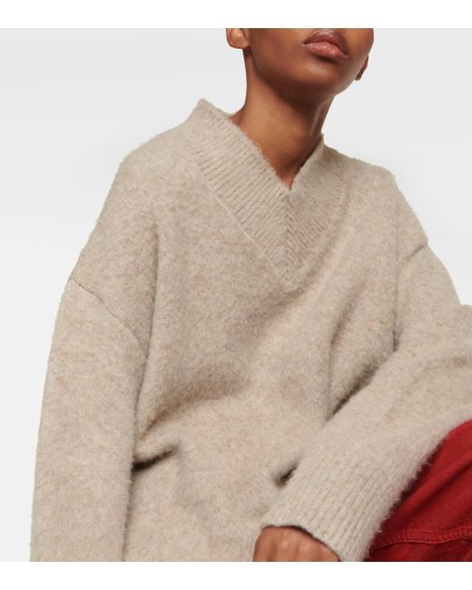 The Row Natural Fayette Oversized Cashmere Sweater