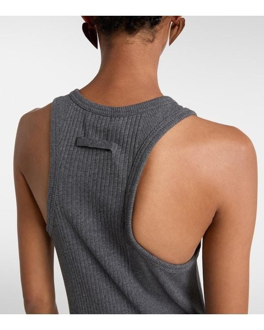Jean Paul Gaultier Gray Cotton Jersey Maxi Dress