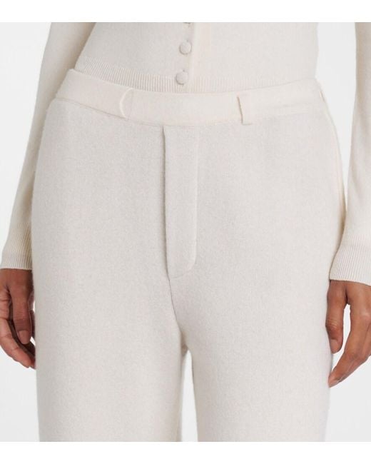Lisa Yang White Sonya Cashmere Straight Pants