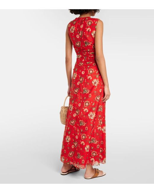 Sir. The Label Red Reyes Printed Cotton And Silk Maxi Dress